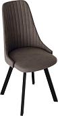Стул Трия Франк исп.2 ДП2-30 паук (черный матовый/микровелюр коричневый)