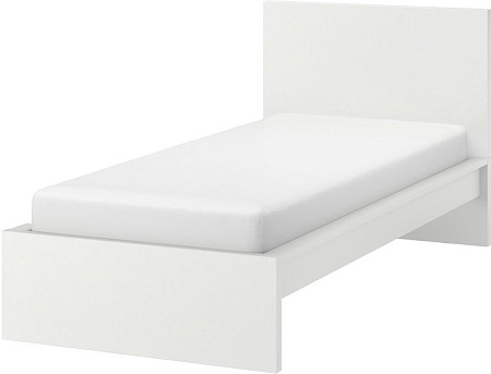 Кровать Ikea Мальм 200x90 (белый, Леирсунд) 792.109.91