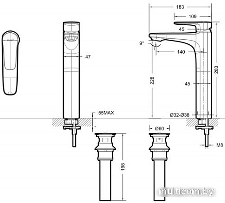 Смеситель Bravat Source F1173218CP-A-ENG