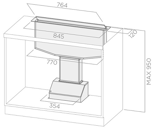 Встраиваемая вытяжка Elica SEE YOU IX/A/90 INOX