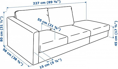 Диван Ikea Вимле 992.113.29 (фарста черный)