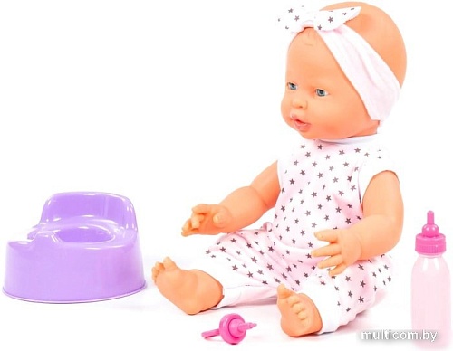 Пупс Полесье Веселый с соской, бутылочкой и горшком 86747