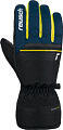 Горнолыжные перчатки Reusch Snow King 6201198-7800 (р-р 10.5, Black/Dress Blue/Safety Yellow)