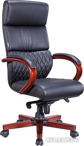 Кресло Everprof President Wood (экокожа, черный)