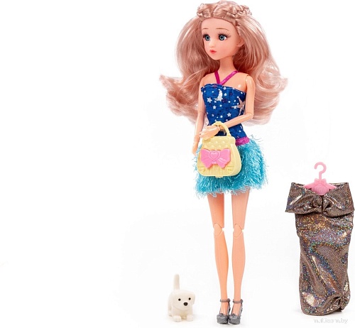 Кукла-питомец Полесье Ксюша в вечернем платье 02581