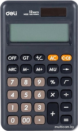 Калькулятор Deli EM120 (черный)