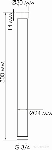 Удлинитель душевой штанги Wasserkraft A341