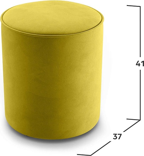 Пуфик Mio Tesoro 132 (горчичный Velutto 28)