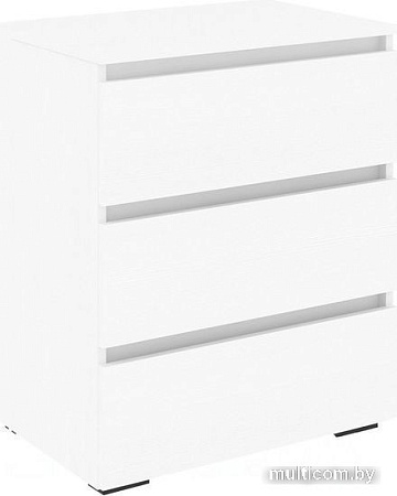 Комод Кортекс-мебель Бари 60 3ш (белый/белый/белый)
