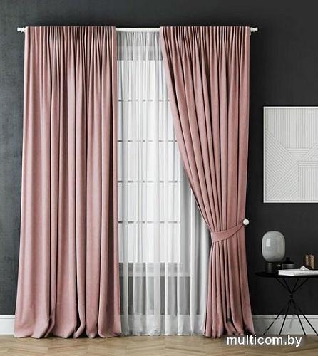 Комплект штор Pasionaria Каспиан 480x250 с подхватами (розовый)