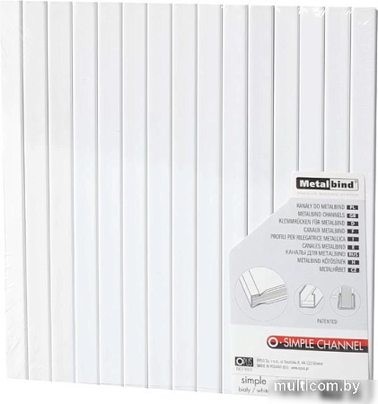 Металлический канал для переплета OPUS O.Simple Channel 210x10 мм OSC1021025BIA (25 шт, белый)