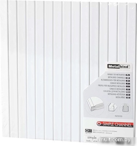 Металлический канал для переплета OPUS O.Simple Channel 210x10 мм OSC1021025BIA (25 шт, белый)