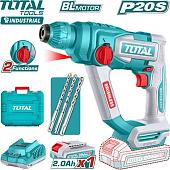 Перфоратор Total TRHLI201881 (с 1-им АКБ, кейс)