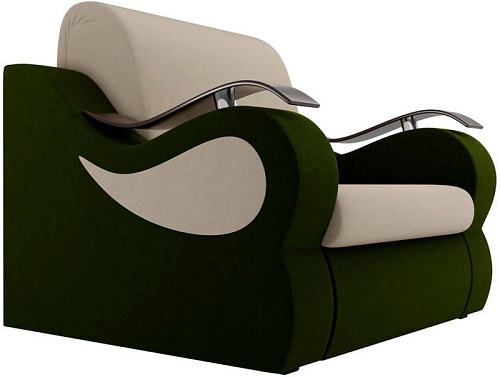 Кресло Лига диванов Меркурий 100672 60 см (бежевый/зеленый)