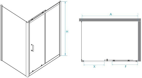 Душевой уголок RGW PA-74B 410874140-14 140x100 (черный/прозрачное стекло)