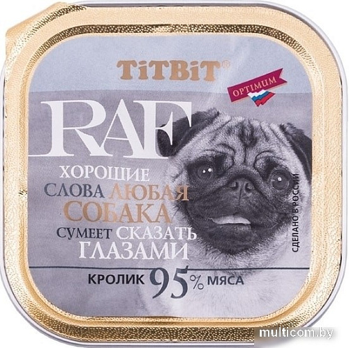 Консервированный корм для собак TiTBiT RAF Кролик 100 г