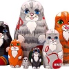 Развивающая игра Брестская Матрешка Коты (набор 7 шт)