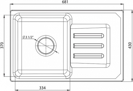 Кухонная мойка GranFest SMART GF-SM680L (песочный)