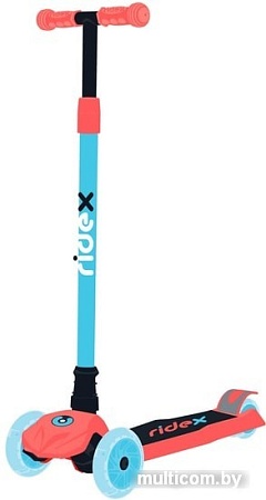 Самокат Ridex Chip (голубой/коралловый)