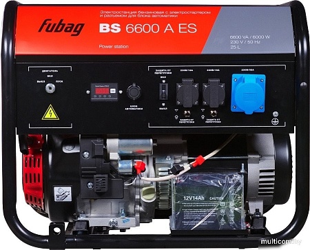 Бензиновый генератор Fubag BS 6600 A ES 646281