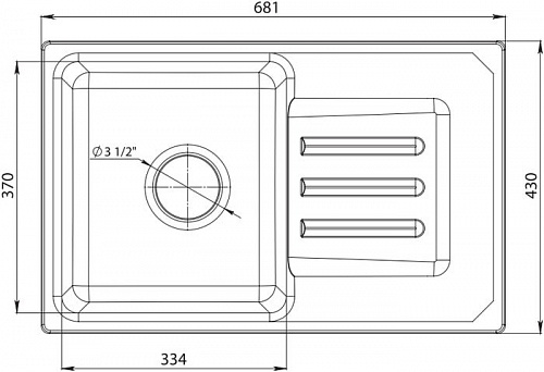 Кухонная мойка GranFest SMART GF-SM680L (песочный)
