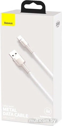 Кабель Baseus USB Type-A - USB Type-C CAKF000202 (2 м, белый)