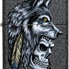 Зажигалка Zippo Wolf Skull Feather Design 29863-000003