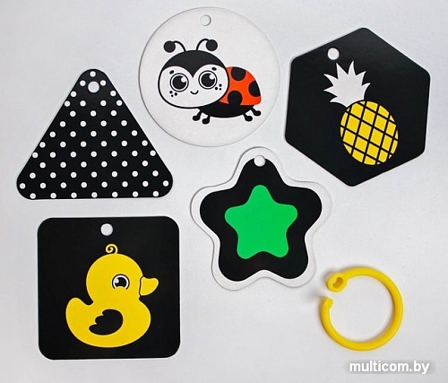 Развивающая игрушка Крошка Я Карточки на кольце 4387917