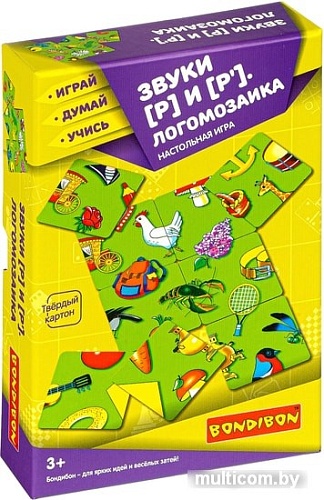 Развивающая игра Bondibon Логомозаика. Звуки Р и Р' ВВ3919