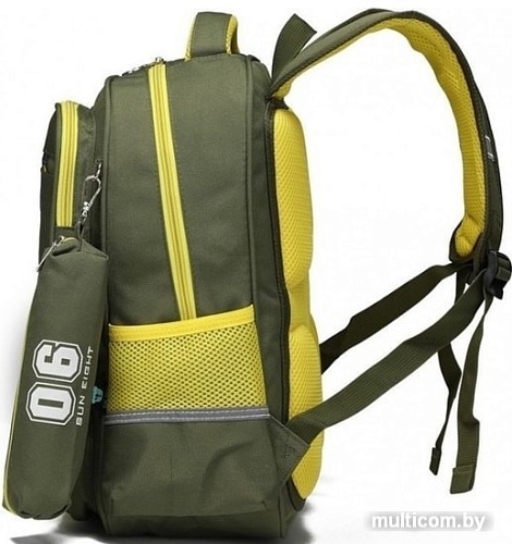 Рюкзак Sun Eight SE-2757 (темно-зеленый/желтый)