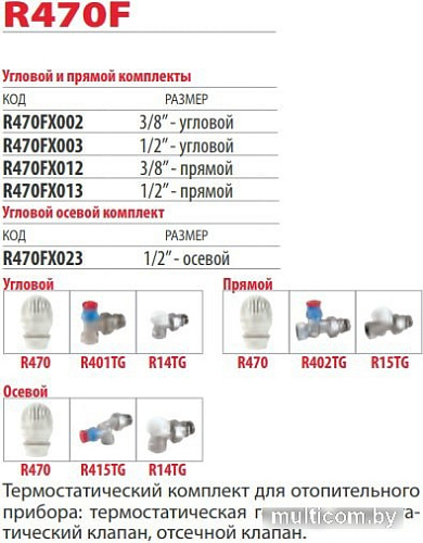 Giacomini Комплект термостатический R470FX003