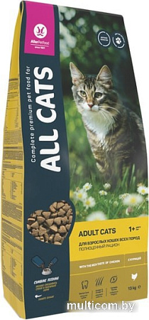 Сухой корм для кошек All Cats с курицей 13 кг