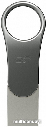 USB Flash Silicon-Power Mobile 80 Gray 64GB (SP064GBUC3C80V1S)