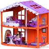 Кукольный домик Krasatoys Загородный дом Анжелика с мебелью 000254 (оранжевый/сиреневый)