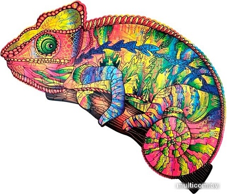 Пазл Wood Trick Красочный Хамелеон