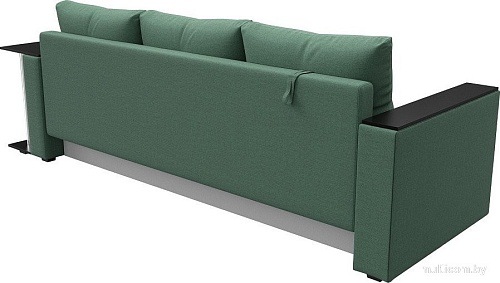 Диван Лига диванов Атланта со столом справа 126160 (рогожка амур зеленый)