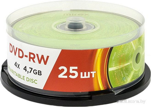 DVD-RW диск Mirex 4.7Gb 4x UL130032A4M (25 шт.)