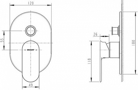 Смеситель Bravat Gina PB865104CP-2-ENG