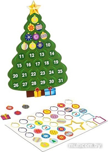 Магнитная доска Bondibon Елка-календарь ВВ4622