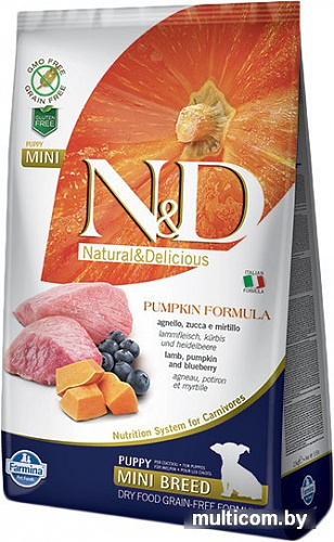 Корм для собак Farmina Grain Free Pumpkin Lamb & Blueberry Puppy Mini 2.5 кг
