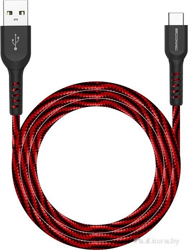 Кабель Atomic Flexstick Game+ 30.324 USB Type-A - USB Type-C (1.5 м, черный/красный)