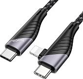 Кабель Hoco U95 Freeway PD USB Type-C - USB Type-C/Lightning (1.2 м, черный)