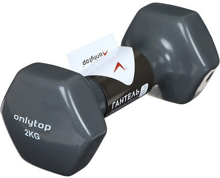 Гантель Onlytop Виниловая 488235 2 кг