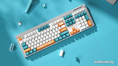 Клавиатура AULA F3050 (с темно-бирюзовыми кнопками, Blue Switch)