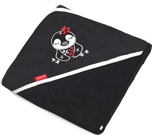 Полотенце с капюшоном BabyOno 343/02 (85x85, черный)