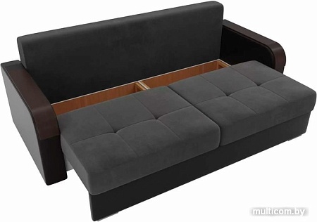 Диван Лига диванов Мейсон 102136 (серый/черный)