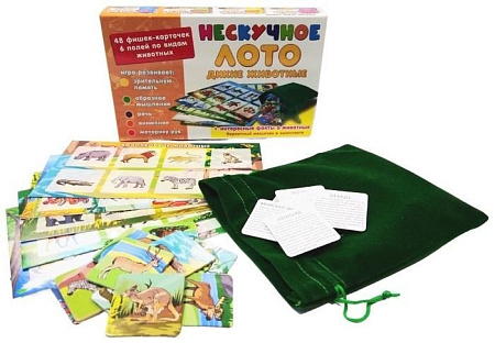 Настольная игра Нескучные игры Нескучное лото. Дикие животные 8111