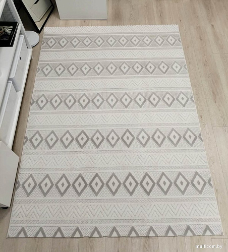 Ковер для жилой комнаты Radjab Carpet Сканди Сизаль Прямоугольник 10926C 12251RK (1.6x2.3, Grii/Krem)