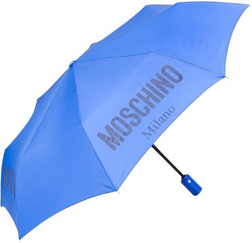 Зонт Moschino 8021-OCP New Metal Logo Lightblue
