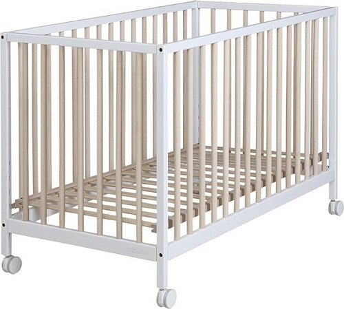 Классическая детская кроватка Micuna Mountain 60x120 (white/natural wax)
